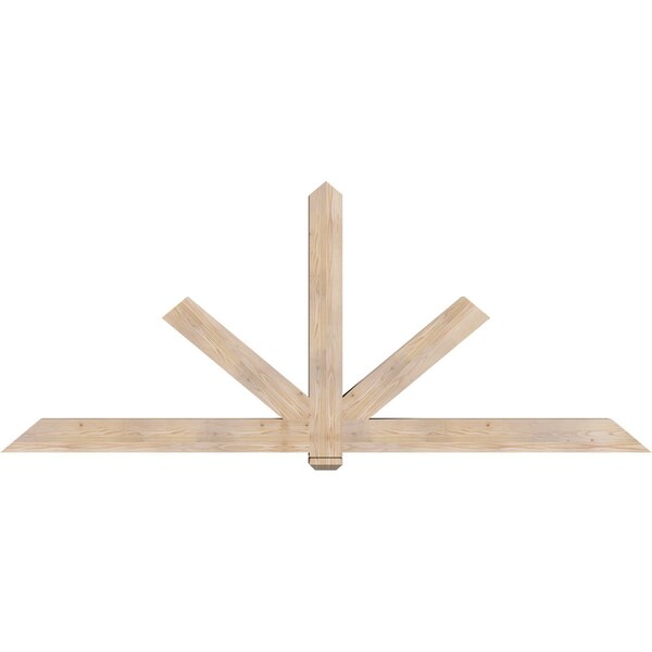 Ekena Millwork Kennewick Smooth Timber Gable Bracket, Douglas Fir, 108"W x 45"H x 5 1/2"D x 5 1/2"F, 10/12 Pitch GBW108X45X0606KEN00SDF - main